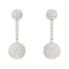 Latelita Cannes Sphere Drop Earrings Silver White Cz -Latelitla Store cannes sphere drop earrings silver white cz 425442
