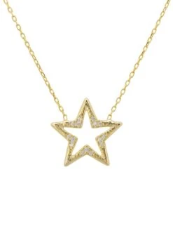 Latelita Celestial Open Star Necklace Gold