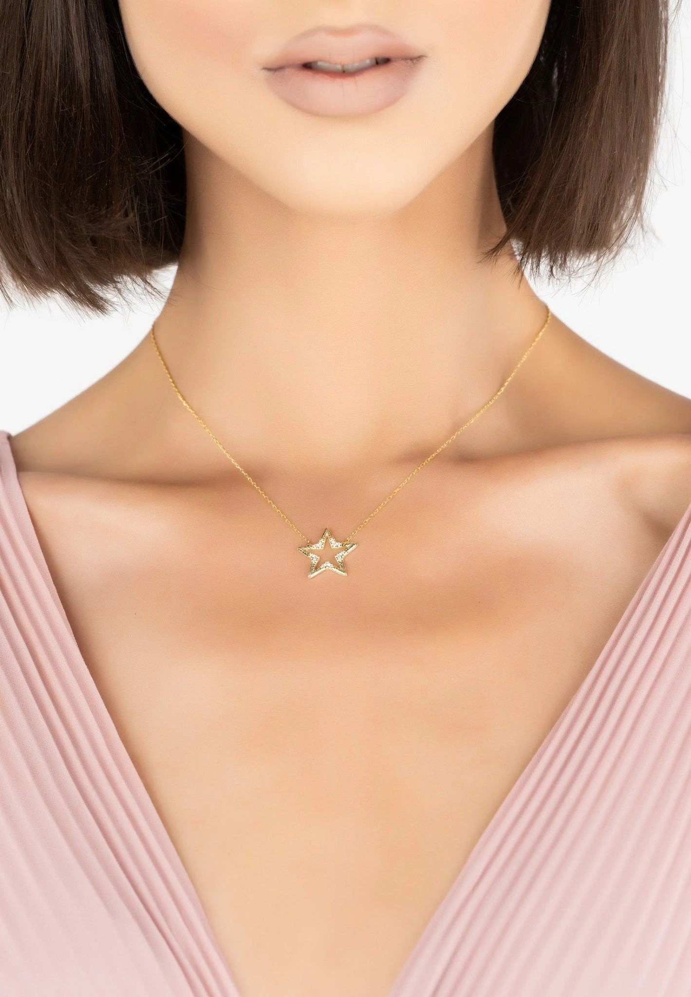 Latelita Celestial Open Star Necklace Gold 4 Latelita Celestial Open Star Necklace Gold - Image 2