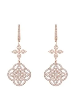 Latelita Celtic Knot Clover Drop Earrings Rosegold