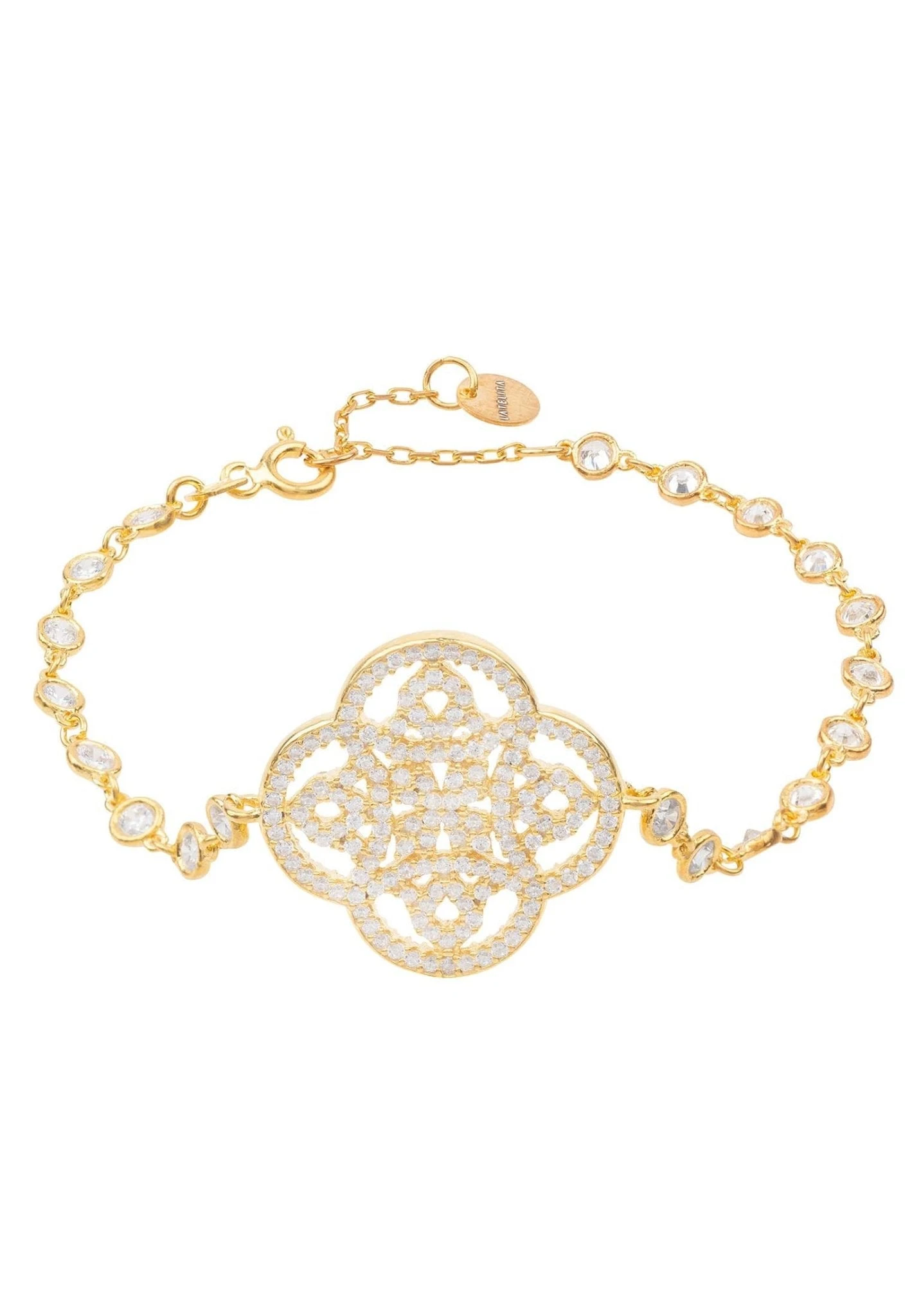 Latelita Celtic Knot Clover Tennis Bracelet Gold 3 Latelita Celtic Knot Clover Tennis Bracelet Gold