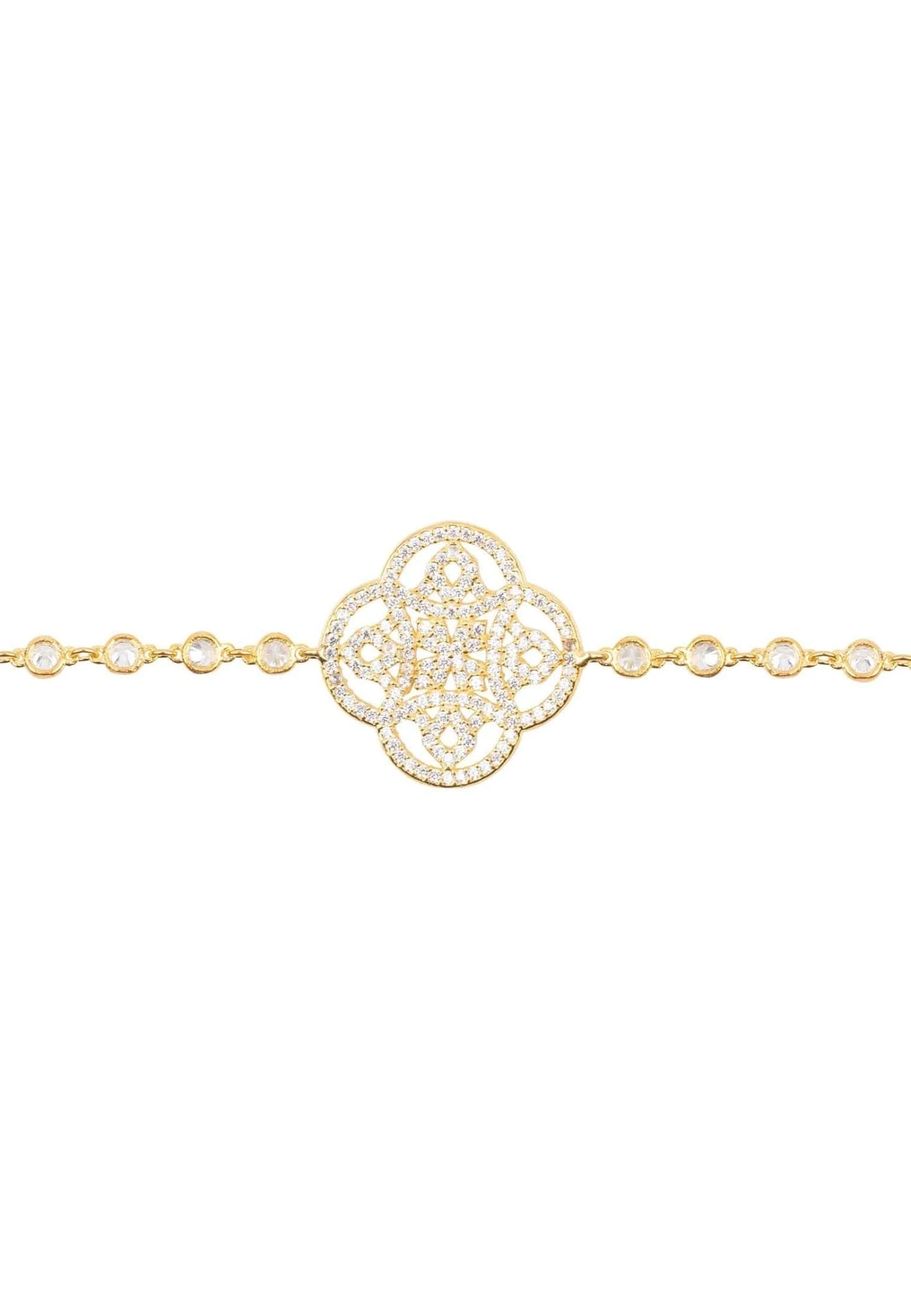 Latelita Celtic Knot Clover Tennis Bracelet Gold 5 Latelita Celtic Knot Clover Tennis Bracelet Gold - Image 3