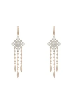 Latelita Celtic Knot Diamond Dream Catcher Earrings Rosegold