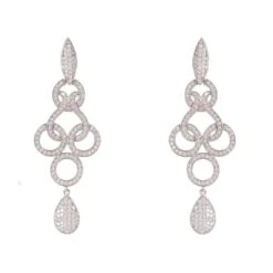 Latelita Celtic Knot Shannon Drop Earrings Silver