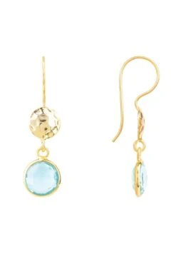 Latelita Circle & Hammer Earrings Gold Blue Topaz 8 Latelita Circle & Hammer Earrings Gold Blue Topaz -Latelitla Store circle hammer earrings gold blue topaz 762187