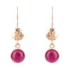 Latelita Circle & Hammer Earrings Rosegold Pink Tourmaline -Latelitla Store circle hammer earrings rosegold pink tourmaline 250070