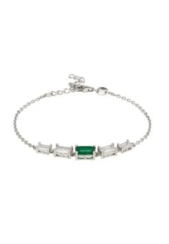 Latelita Clara Gemstone Bracelets Silver Colombian Emerald