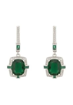 Latelita Clarence Silver Earrings Emerald