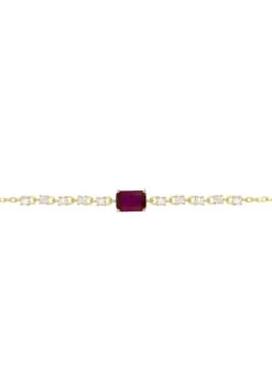 Latelita Claudia Gemstone Bracelet Gold Ruby -Latelitla Store claudia gemstone bracelet gold ruby 800164