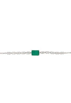 Latelita Claudia Gemstone Bracelet Silver Colombian Emerald -Latelitla Store claudia gemstone bracelet silver colombian emerald 147967
