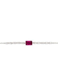 Latelita Claudia Gemstone Bracelet Silver Ruby -Latelitla Store claudia gemstone bracelet silver ruby 612465