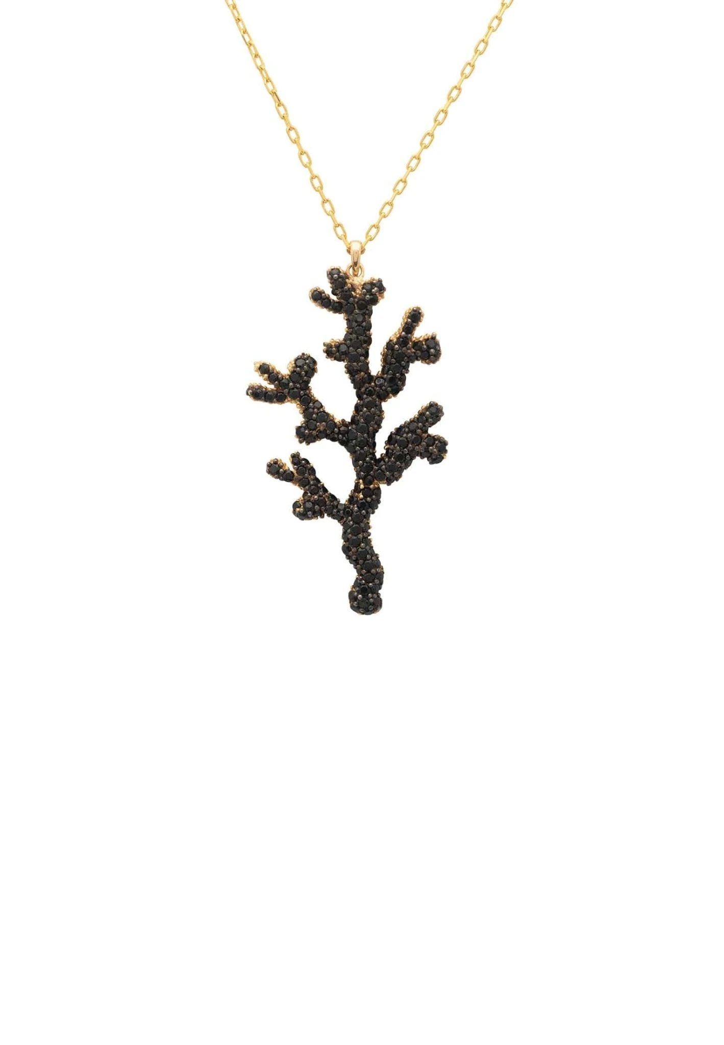 Latelita Coral Reef Necklace Black Cz 3 Latelita Coral Reef Necklace Black Cz