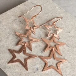 Latelita Cosmic Triple Open Star Earring -Latelitla Store cosmic triple open star earring 240922
