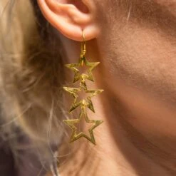 Latelita Cosmic Triple Open Star Earring -Latelitla Store cosmic triple open star earring 613320