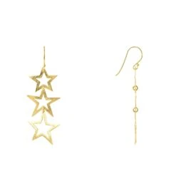 Latelita Cosmic Triple Open Star Earring -Latelitla Store cosmic triple open star earring 834526