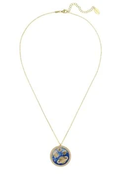 Latelita Cosmos Stars & Planet Dark Blue Enamel Necklace Gold -Latelitla Store cosmos stars planet dark blue enamel necklace gold 186575