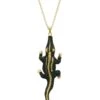 Latelita Crocodile Shaped Pendant Necklace Gold -Latelitla Store crocodile shaped pendant necklace gold 439791