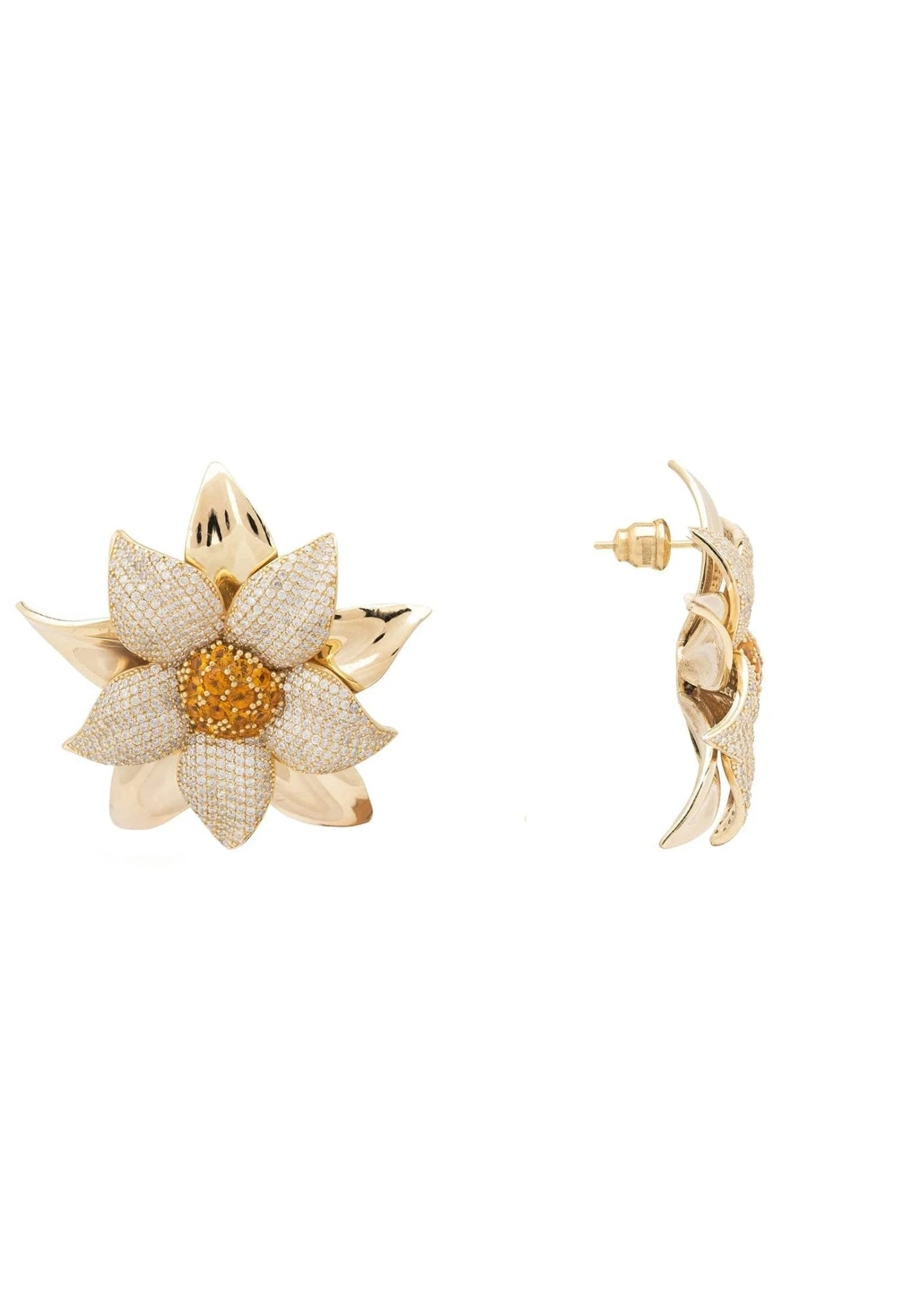 Latelita Daisy Flower Earrings Gold 5 Latelita Daisy Flower Earrings Gold - Image 3
