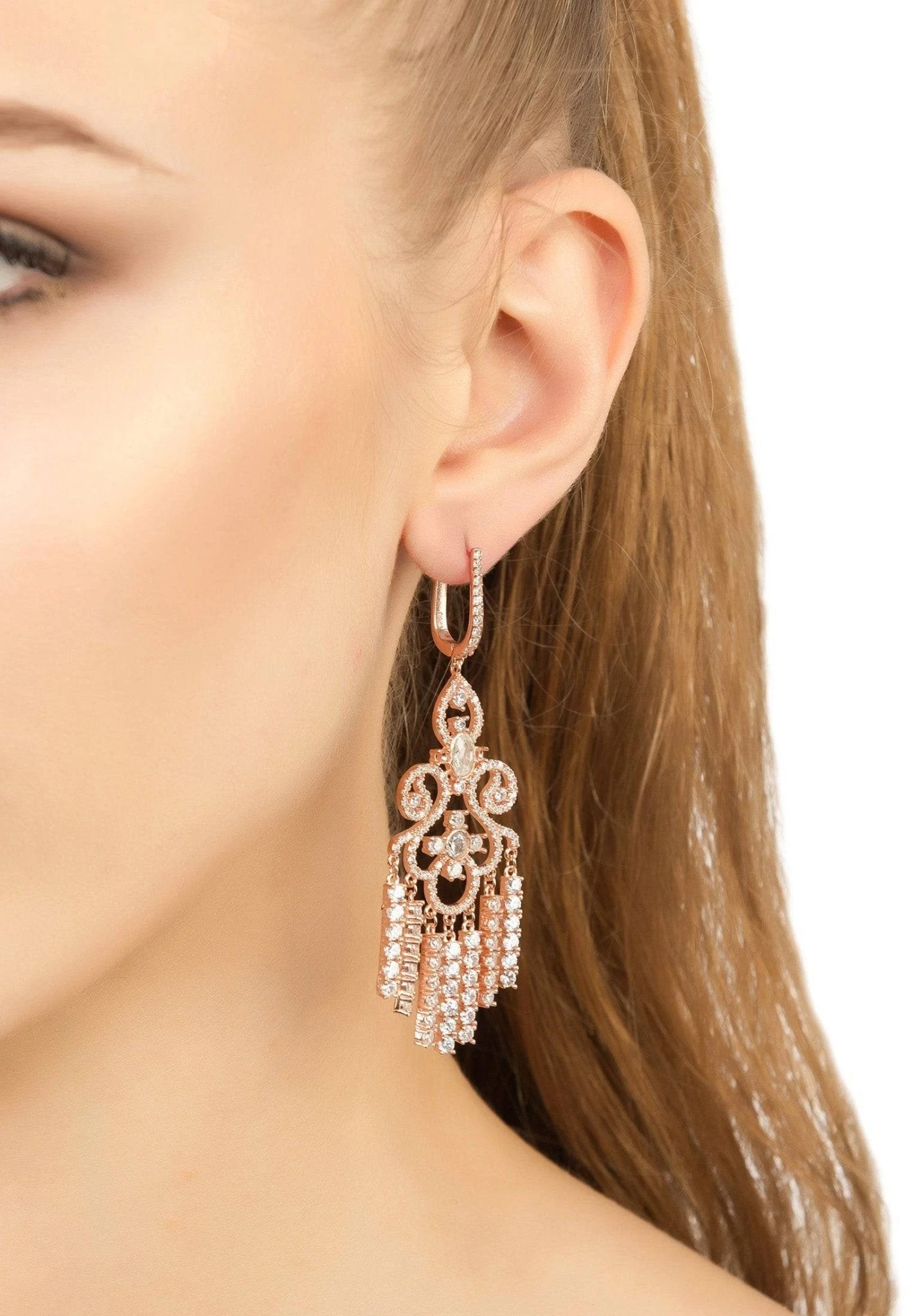Latelita Deco Chandelier Drops Earrings Silver 4 Latelita Deco Chandelier Drops Earrings Silver - Image 2