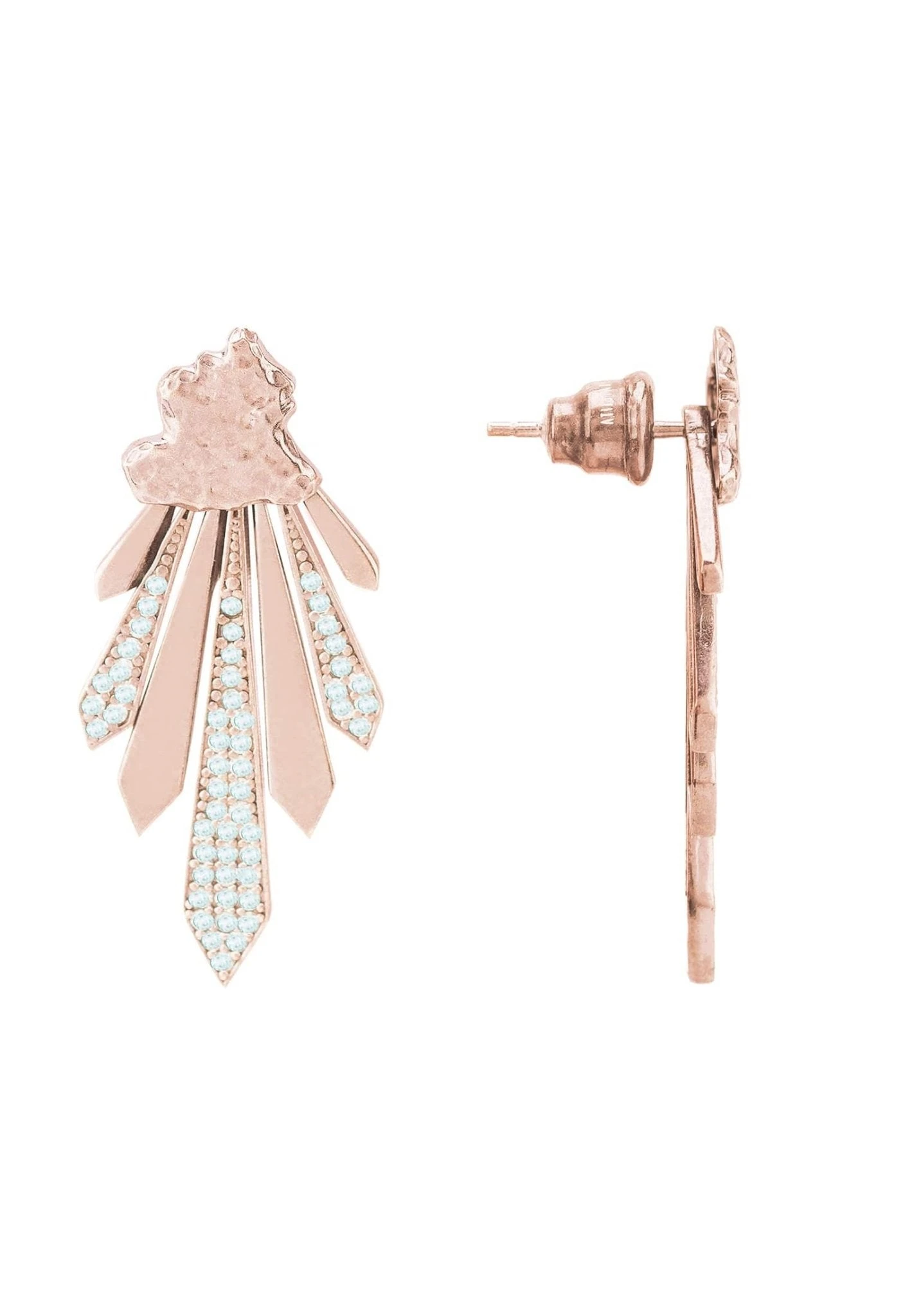 Latelita Deco Fan Ear Jacket Aqua Rosegold 4 Latelita Deco Fan Ear Jacket Aqua Rosegold - Image 2