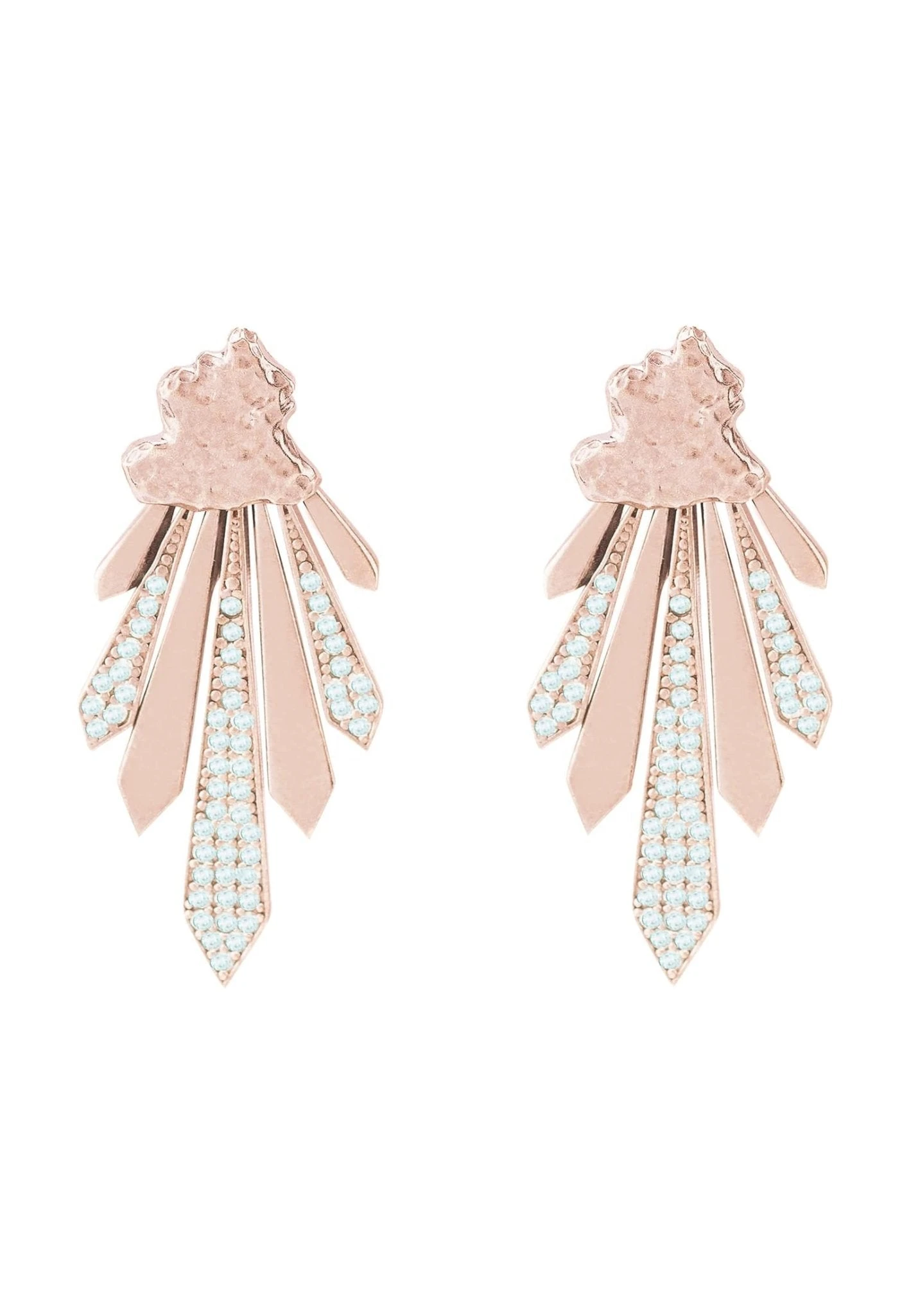 Latelita Deco Fan Ear Jacket Aqua Rosegold 3 Latelita Deco Fan Ear Jacket Aqua Rosegold