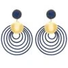 Latelita Descending Circles Drop Earrings Gold Sapphire -Latelitla Store descending circles drop earrings gold sapphire 295889