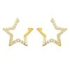 Latelita Diamond Open Star Earrings Gold -Latelitla Store diamond open star earrings gold 912613