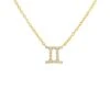 Latelita Diamond Zodiac Necklace Gold Gemini -Latelitla Store diamond zodiac necklace gold gemini 358318