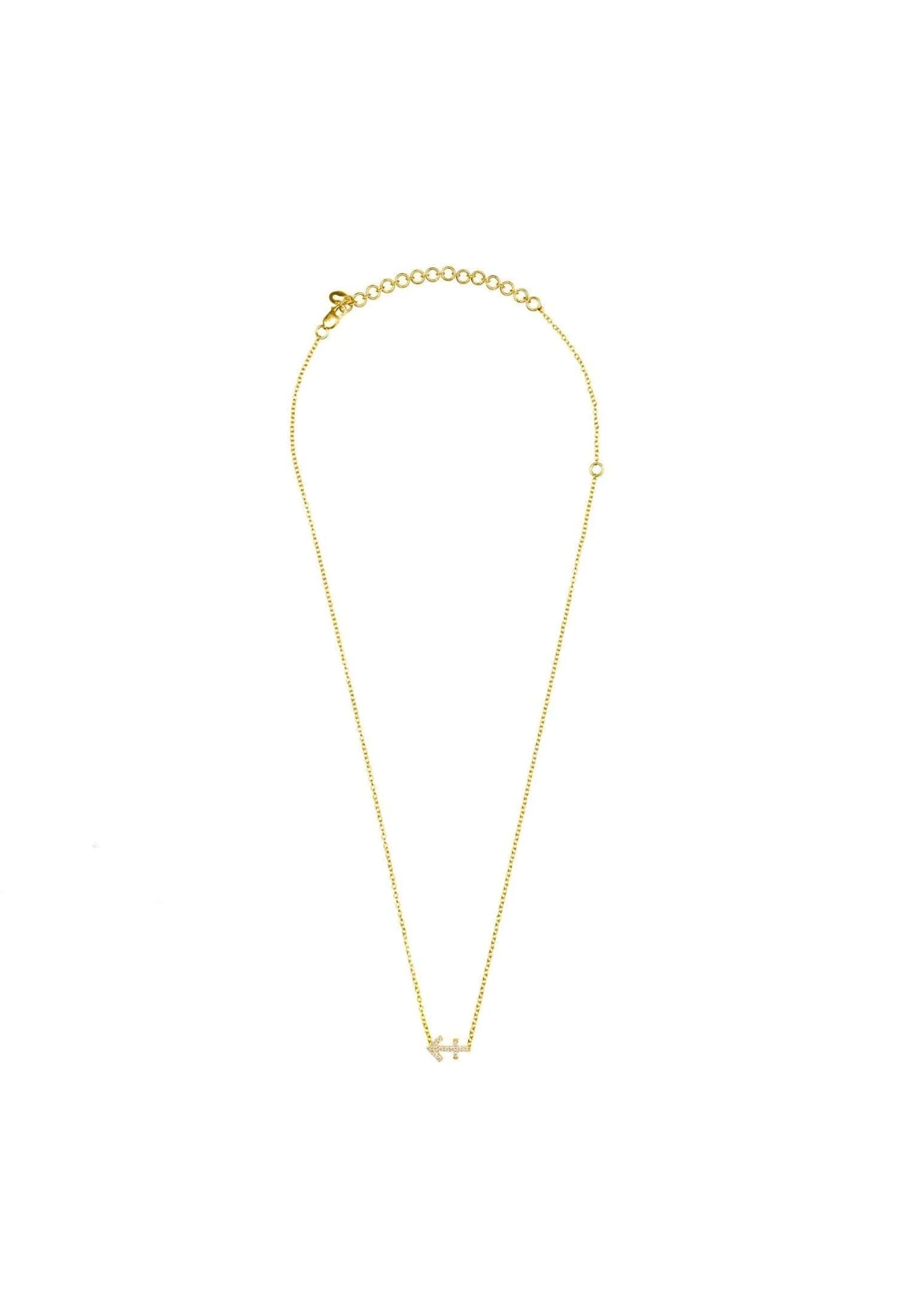 Latelita Diamond Zodiac Necklace Gold Sagittarius 7 Latelita Diamond Zodiac Necklace Gold Sagittarius - Image 5