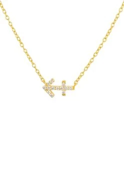 Latelita Diamond Zodiac Necklace Gold Sagittarius