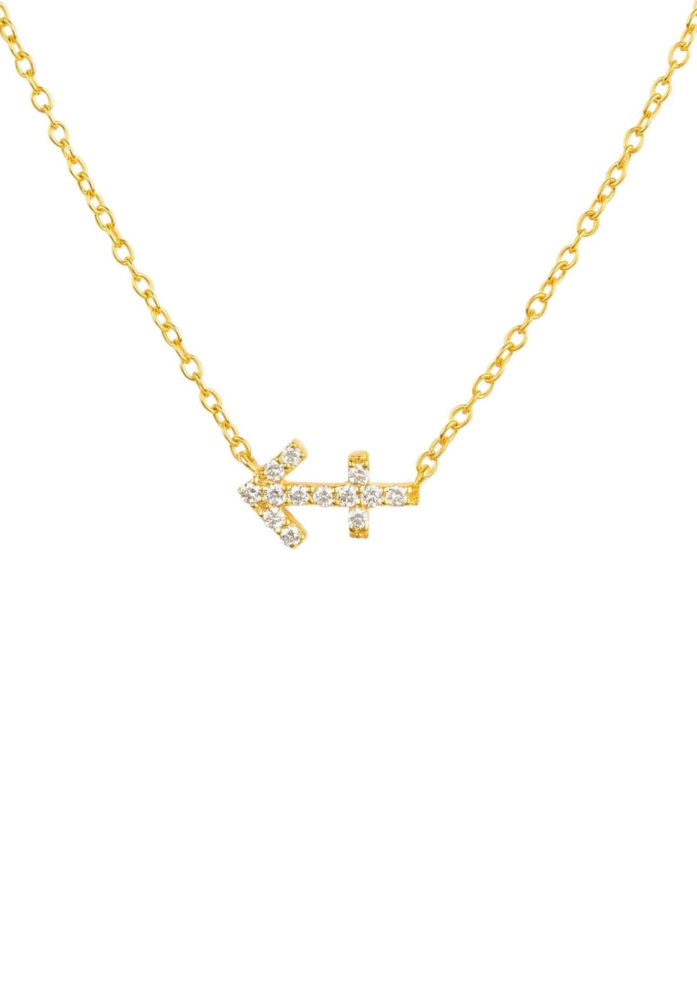 Latelita Diamond Zodiac Necklace Gold Sagittarius 3 Latelita Diamond Zodiac Necklace Gold Sagittarius