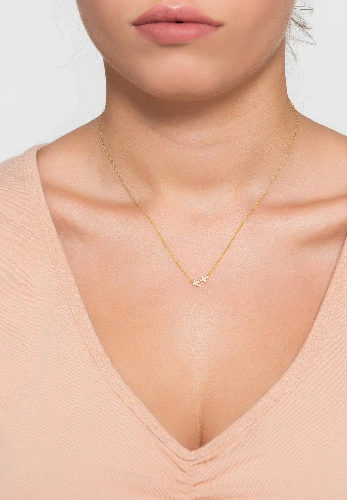 Latelita Diamond Zodiac Necklace Gold Sagittarius 4 Latelita Diamond Zodiac Necklace Gold Sagittarius - Image 2