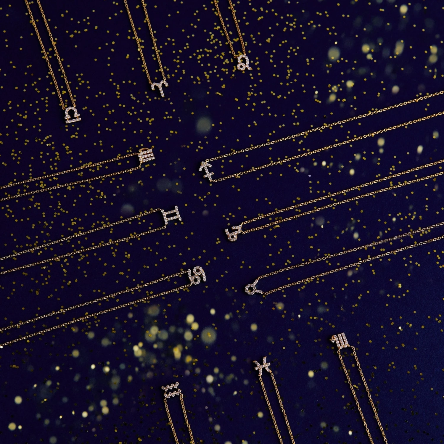 Latelita Diamond Zodiac Necklace Gold Virgo 6 Latelita Diamond Zodiac Necklace Gold Virgo - Image 4