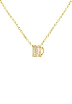 Latelita Diamond Zodiac Necklace Gold Virgo