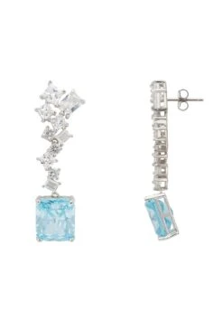 Latelita Diana Blue Topaz Drop Earrings Silver -Latelitla Store diana blue topaz drop earrings silver 456231