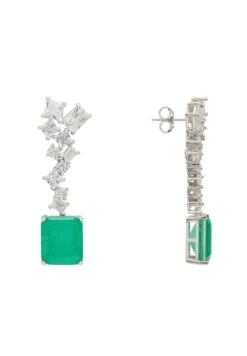 Latelita Diana Colombian Emerald Drop Earrings Silver -Latelitla Store diana colombian emerald drop earrings silver 784028