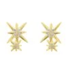 Latelita Double Star Stud Earrings Gold -Latelitla Store double star stud earrings gold 762009