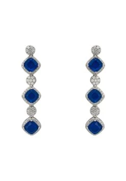 Latelita Elena Drop Earrings Sapphire Silver