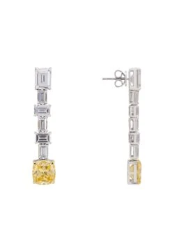Latelita Elizabeth Lemon Topaz Drop Earrings Silver -Latelitla Store elizabeth lemon topaz drop earrings silver 611088