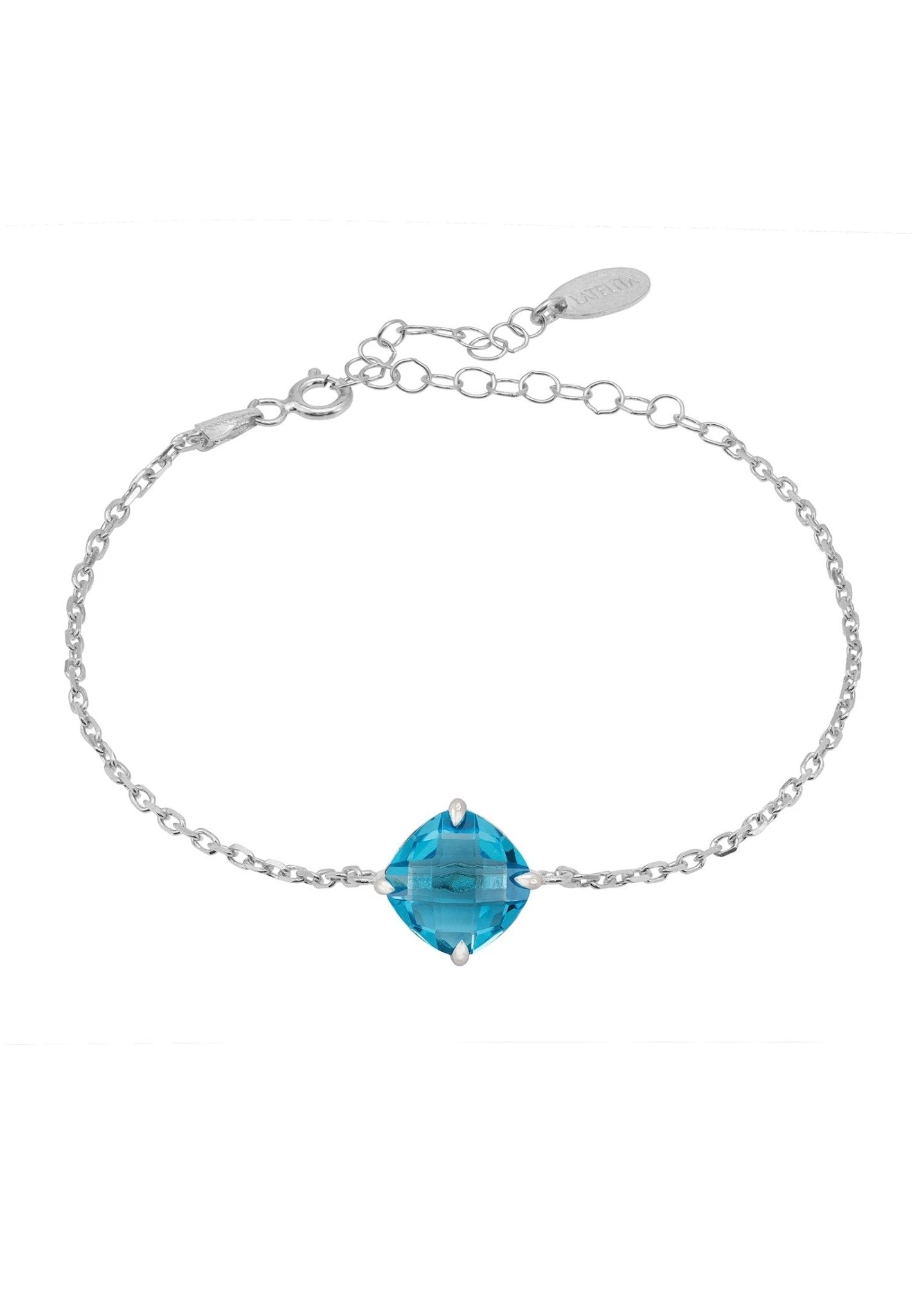 Latelita Empress Blue Topaz Gemstone Bracelet Silver 3 Latelita Empress Blue Topaz Gemstone Bracelet Silver