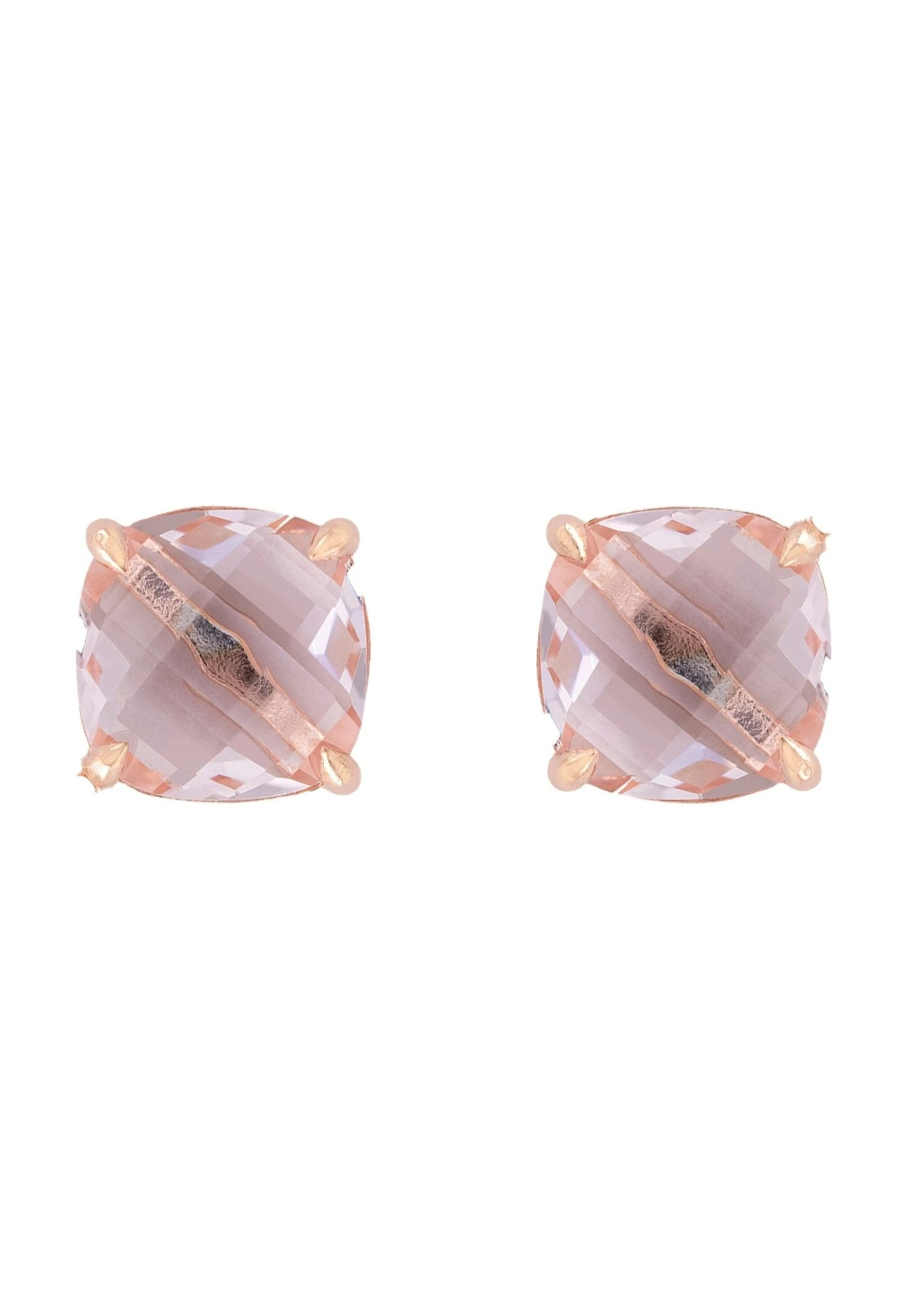 Latelita Empress Gemstone Stud Earrings Rosegold Rose Quartz 3 Latelita Empress Gemstone Stud Earrings Rosegold Rose Quartz