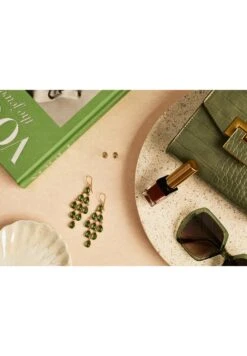 Latelita Erviola Gemstone Cascade Earrings Gold Peridot -Latelitla Store erviola gemstone cascade earrings gold peridot 524341