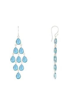 Latelita Erviola Gemstone Cascade Earrings Silver Blue Topaz Hydro -Latelitla Store erviola gemstone cascade earrings silver blue topaz hydro 390758