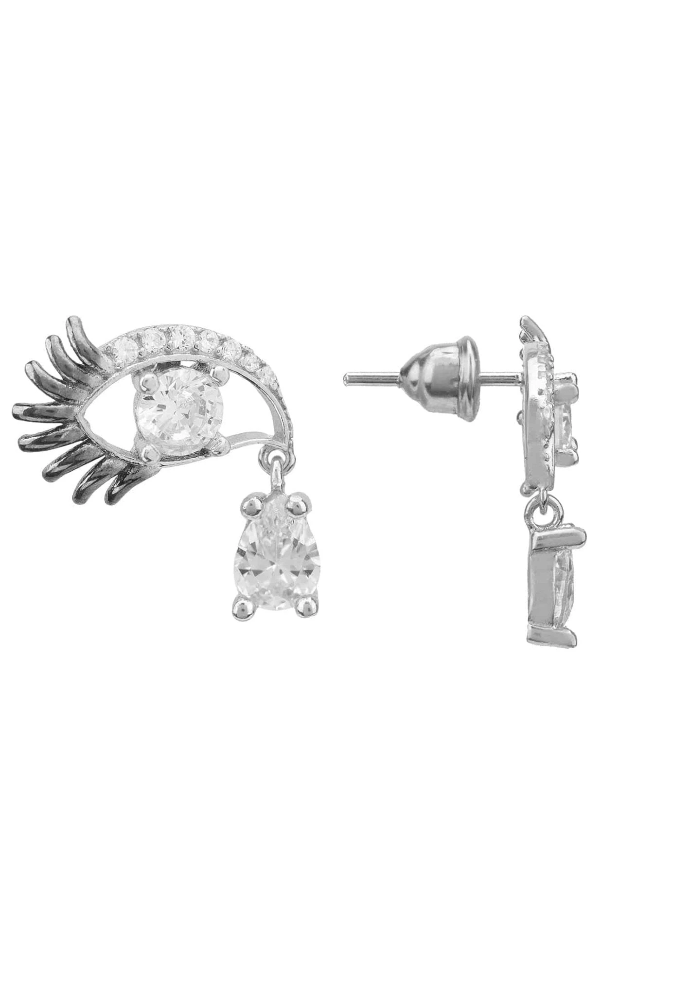 Latelita Eye Of Horus Earrings Silver Oxidised 4 Latelita Eye Of Horus Earrings Silver Oxidised - Image 2