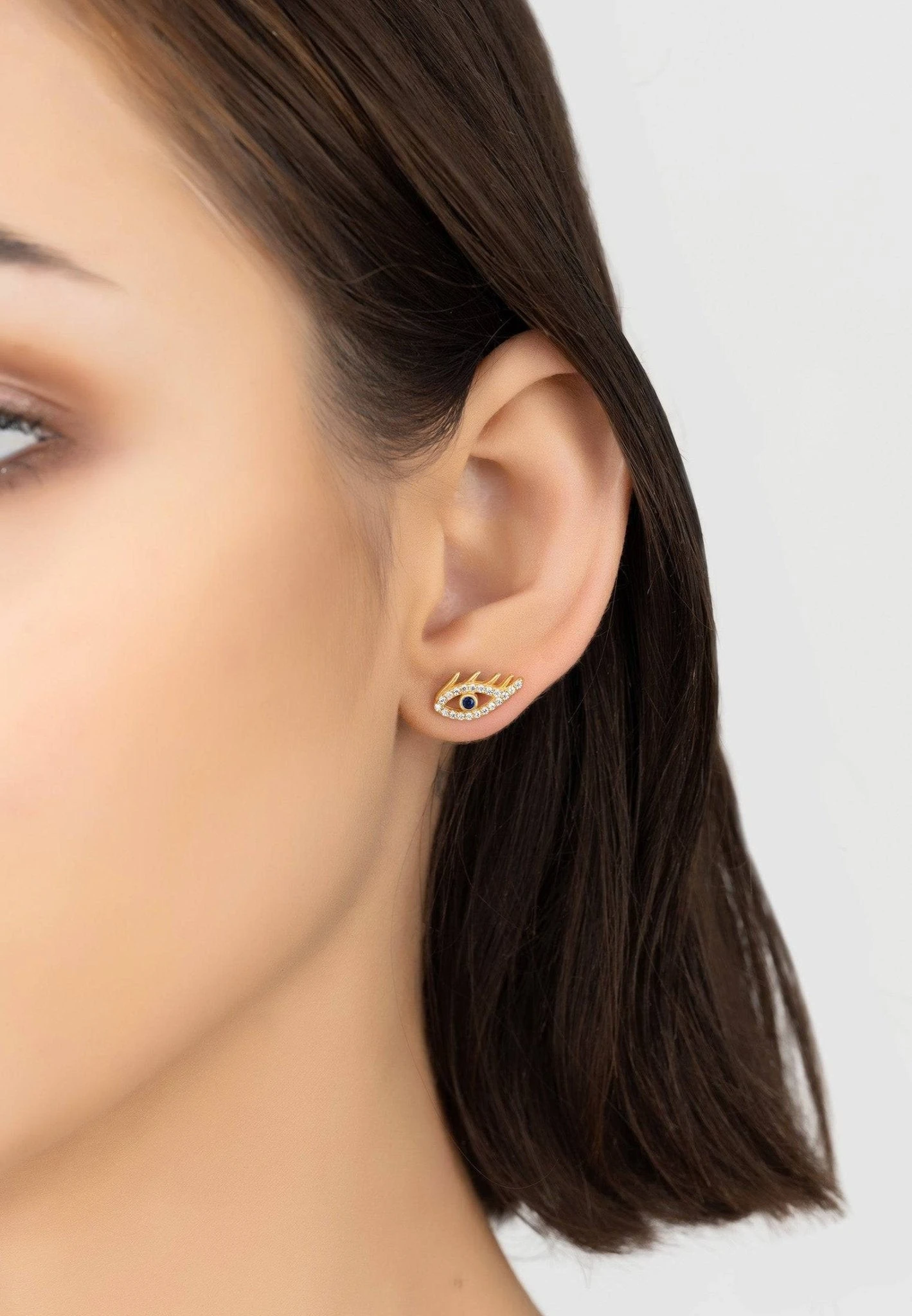 Latelita Eye Of Horus Stud Earrings Gold 4 Latelita Eye Of Horus Stud Earrings Gold - Image 2