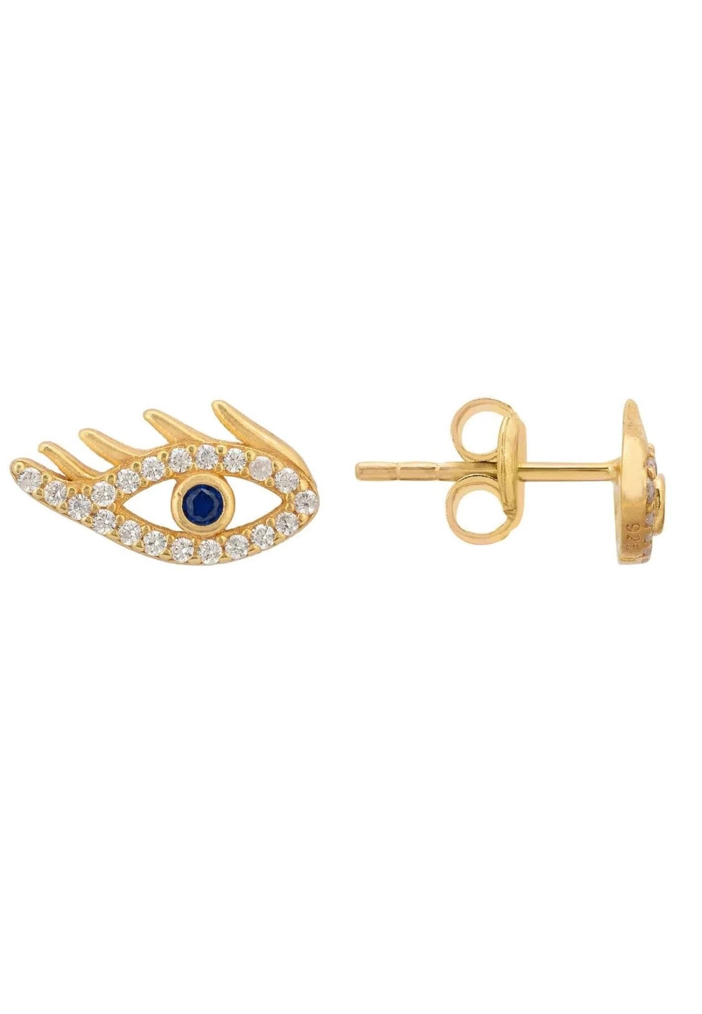 Latelita Eye Of Horus Stud Earrings Gold 5 Latelita Eye Of Horus Stud Earrings Gold - Image 3
