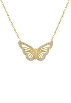 Latelita Filigree Butterfly Necklace Gold