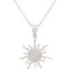 Latelita Flaming Sun Necklace Silver -Latelitla Store flaming sun necklace silver 238380