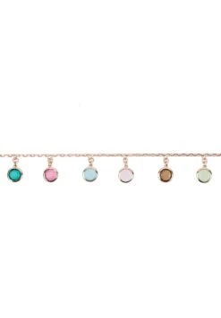 Latelita Florence Multi Coloured Gemstone Bracelet Rosegold -Latelitla Store florence multi coloured gemstone bracelet rosegold 269357