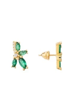 Latelita Flowers Asymmetrical Earclimber & Stud Green Cz -Latelitla Store flowers asymmetrical earclimber stud green cz 323907